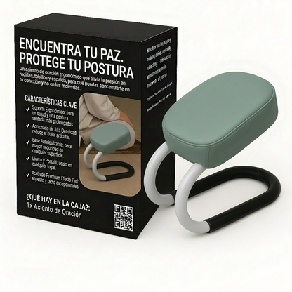 SADJACARE. ENCUENTRA TU PAZ.PROTEGE TU POSTURA Silla de Oración Acolchada Negro