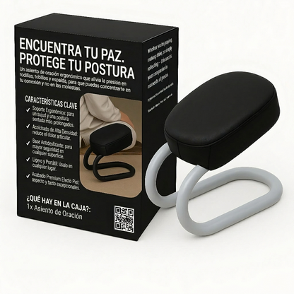 SADJACARE. ENCUENTRA TU PAZ.PROTEGE TU POSTURA Silla de Oración Acolchada Negro