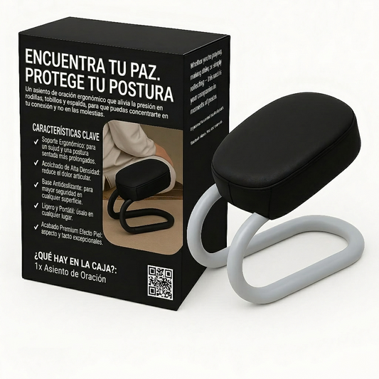 SADJACARE. ENCUENTRA TU PAZ.PROTEGE TU POSTURA Silla de Oración Acolchada Negro
