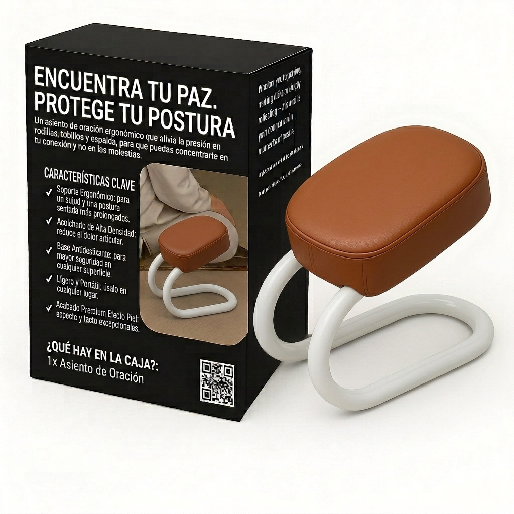SADJACARE. ENCUENTRA TU PAZ.PROTEGE TU POSTURA Silla de Oración Acolchada Negro